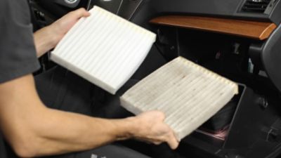 Cabin filter clearance